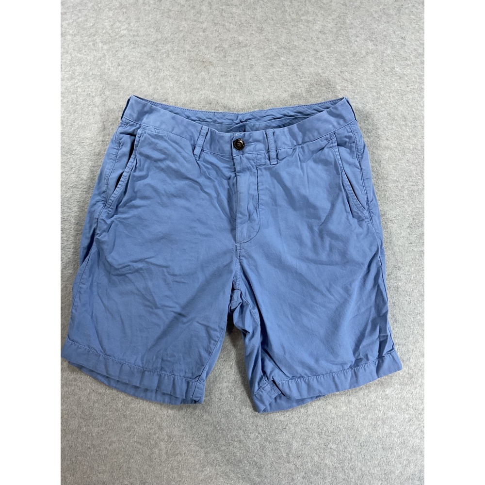 Faherty Brand Mens 29 Blue Pima Cotton Tencel Chino Shorts 7 Inch Inseam 2190